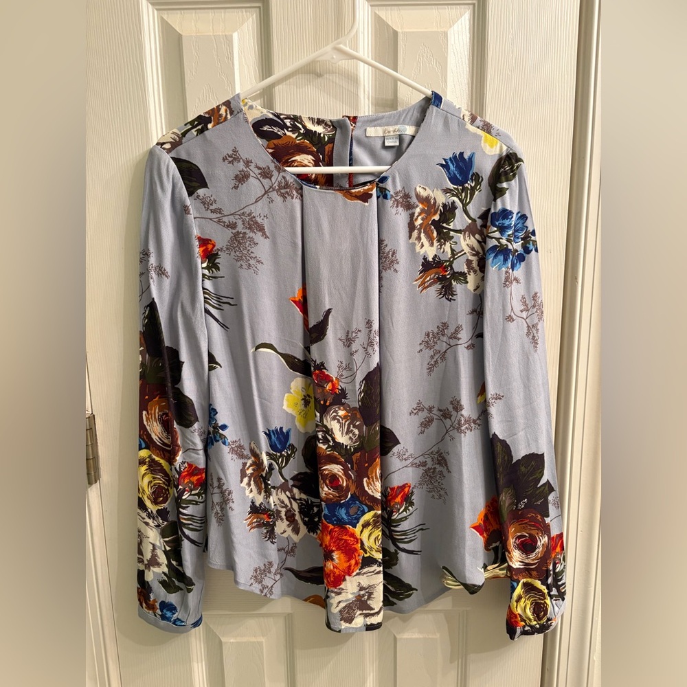 Boden Floral Long Sleeve Women's Blouse, Size 8
